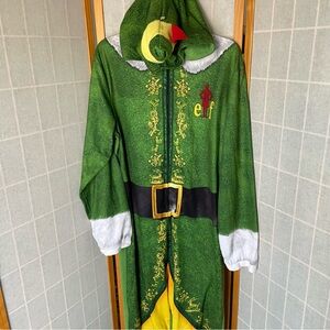 ELF Green and Yellow Plush Elf Costume Onesie